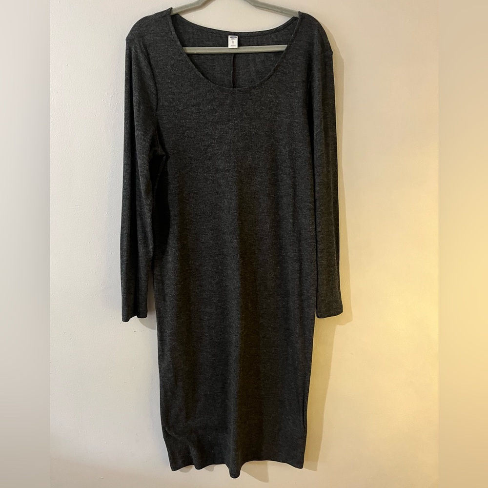 Old Navy Charcoal Gray Long Sleeve Sweater Dress Womens XL